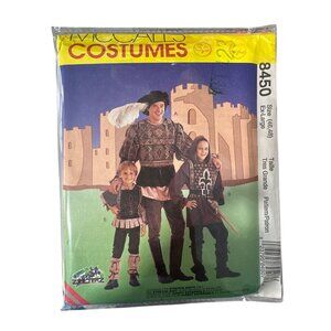 McCalls 8450 Costumes Pattern Size XL 46-48 Men Medieval Knight Squire UNCUT